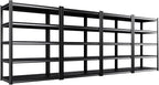 Set of 4 All Metal Garage Shelving - 2050 lbs 5 Tier Storage Shelves, Adjustable Heavy Duty Metal Shelving Unit and Storage Large Rack, Utility Steel Shelf for Warehouse Industrial Pantry 71"x46"x20"