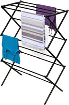 BLACK+DECKER Laundry Organization Expandable/Collapsible Clothes Drying Rack. Essential for Camping/Trailers or Anywhere You Air Dry Laundry. Oversized for Multiple Garments, (Black)