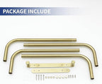 BWE Brushed Gold Towel Racks for Bathroom, Wall Mounted Towel Rack for Rolled Towels, Bathroom Towel Storage, Stainless Steel Vertical Towel Holder, Bathroom Organizer