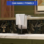 Stand Countertop Hand Towel Holder, Towel Rack Free Standing, Towel Bar Hanger for Bathroom Kitchen Black