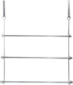 MyGift 3 Tier Over The Door Towel Rack for Bathroom, Over The Door Bath Towel Bar, Hand Towel Holder, Behind Shower Door Drying Rack for Laundry, Chrome-Plated