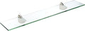Spancraft Glass O-8x36-Brushed Steel Oriole Glass Shelf, Brushed Steel, 8" x 36"