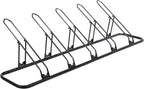 CyclingDeal Bicycle Floor Parking Rack Stand - for Mountain MTB Road Bike - Indoor Home Garage Storage - Adjustable 5 Bikes