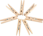 HOIGON 400 Pack 3 Inch Natural Wooden Clothes Pins, Sturdy Large Wooden Clothespins, Wood Clips with Spring, Wood Laundry Pins for Clothing, Craft, Hanging Photo, Clipping Snacks
