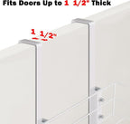 HarJue Over The Door Towel Racks, No Drill Towel Storage with Basket & Hooks, Space-Saving Multi-Functional Towel Holder for Bathrooms, bedrooms, Apartments, RVs (White)