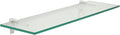 Spancraft Clear Floating Glass Shelf 10" X 27" in Chrome
