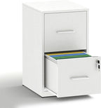 2 Drawer File Cabinet with Lock,Metal Vertical Filing Cabinets for Home Office,Heavy Duty File Storage Cabinet for Letter/Legal/A4/F4 Size File,Assembly Require (Black, Vertical 2 Drawer)