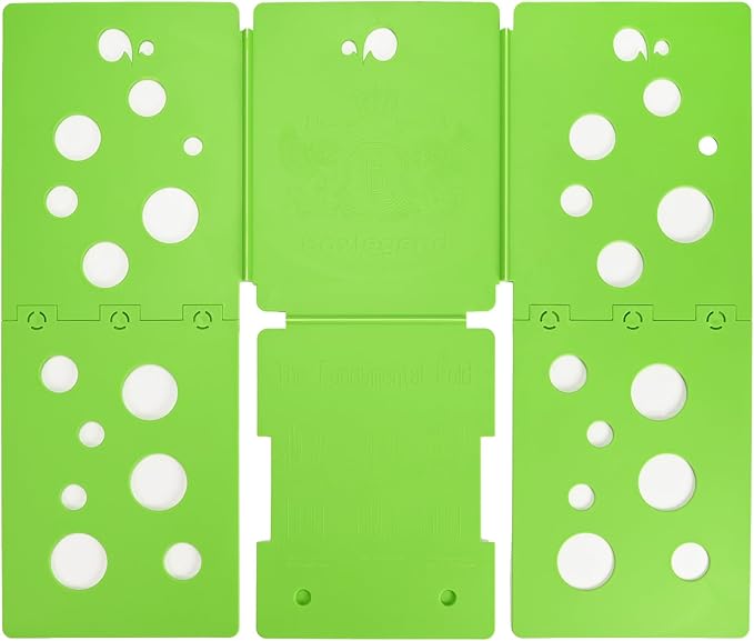 BoxLegend V5 Shirt Folding Board T-Shirt Folder Clothes Folder Laundry Organizer Helper for Adult Clothing Durable Plastic Folding Tool, Green