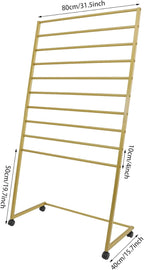 Scarf Display Stand, 10 Tier Metal Scarf Holder Organizer Freestanding Display Scarf Stand for Commercial Clothing Retail Store Towel Rack Ties Belt Pants Hanging Rack