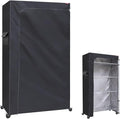 Wire Rack Shelf Cover,Heavy Duty Shelving Cover,Dustproof Waterproof with Two-Way Zippe,32.5" Wx16.5 Dx63 H (No Shelves,Black)