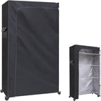 Shelving Cover Storage Shelf Wire Rack Cover 60X24X72 The Two-Way Zipper Design can be Opened up, Down, or All for Easy Access (No Shelves,Black)