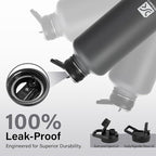 Insulated Water Bottle | Thickened Stainless Steel for Gym and Hiking with Straw, Carrier Bag, Handle Strap | BPA-Free 87 oz