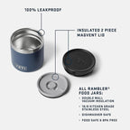 YETI Rambler 8 oz Food Jar, Vacuum Insulated, Stainless Steel, With Airtight Lid, Ridgeline
