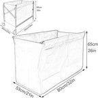 Replacement Liner Bag For Laundry Cart - Removable Liner Bag For Rolling Laundry Basket, Oxford Cloth Storage Bags, Trolley Cloth Bag, Hotel Room Work Trolley Replacement Bag(Brown,80x53x65cm/32x21x26