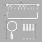 Hat Rack Wall Cap Organizer - Baseball Hat Racks Display Holder with 40 Hooks - Modern Metal Black Hats Storage Wall Mounted Caps Hanger Set of 4 for Closet Door Bedroom Entryway Laundry(White)