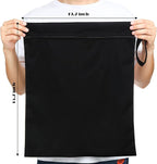 Shappy 2 Pcs Large Travel Laundry Bag Washable Waterproof Wet Dry Large Dirty Clothes Bag Bathing Workout(Solid Black)