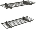 Hyloft 00651 2-Pack Heavy Duty Steel Wall Garage Shelving, 45-Inch X 15-Inch, Low-Profile Brackets, Max Shelf Load 200 Pounds, Hammertone