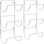 Sorbus Towel Holder for Bathroom Wall - 6 Level Wall Mounted Towel Rack Shelves for Rolled Bath Towels, Washcloths, Linens - White Hanging Towel Racks for Bathroom, Spa, Salon, Towel Storage Organizer