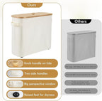 Toilet Paper Storage Basket with Lid and Handle, Foldable Toilet Paper Organizer, Large Capacity Bathroom Storage Holder for 12 Mega or 16 Regular Rolls, Beige