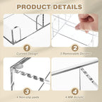 2 Pcs Clear Acrylic Desk Drawer Organizer 12 x 8 x 1.77 Inch Drawer Organizer Trays with 6 Compartments Desk Accessories for Office Makeup Silverware Bathroom