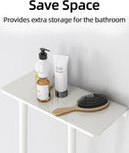 Wall Towel Rack for Rolled Towels, Towel Storage for Small Bathroom Can Holds 6 Large Towels, 30 inch Towel Racks with Shelf, White