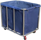 Large Rolling Laundry Cart for Commercial/Home, Replacement Laundry Cart Liner Bag, Removable Waterproof Liner Bag, Large Waterproof Thick Oxford Cloth Bags for Storage Cart(Blue)