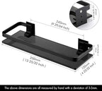 KES Black Glass Shelf for Bathroom, Glass Wall Shelf Extra Thick Tempered Glass shelfs Rectangular 2 Pack, Wall Mounted, BGS4126A-BK-P2