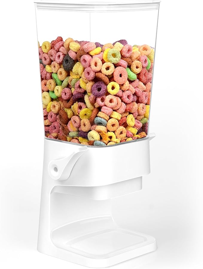 Cereal Dispenser Countertop with 2 Pack Bowls and Spoons 5.5 Qt Large Cereal Storage Container Holder for Pantry Dry Food Nut Dispenser Snack Candy Organizer Kitchen Organization for Oatmeal Granola