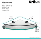 Kraus Elie Corner Bathroom Shelf, Matte Black Finish, KEA-18846MB