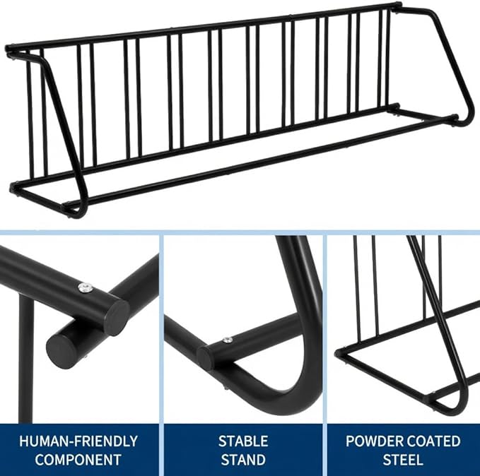 Commercial Grid Floor Bike Rack, Sigle-Side 10-Bike Rack 122" L,Grid Bikes Racks In Ground, Bicycle Floor Parking Stand, for Garages, Stores, Schools & Universities Power Coated Steel