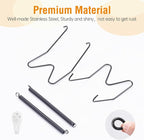 3 Pack Plate Hangers for The Wall, Suitable for 16-20 inch Art Plate, Stainless Steel Invisible Heavy Duty Wire Plate Holder with Wall Hooks, Plate Hangers for Displaying Plates, Platter, Dish, Black