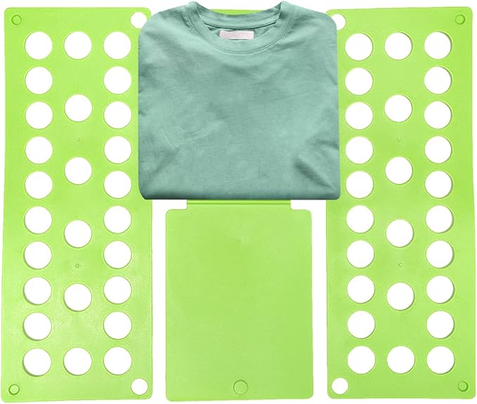 T Shirt Folder Clothes Folding Board, CollapsiblePlastic Laundry Aid, Adjustable SpeedFlip Organizer, Household Liner SorterOrganiser, for Clothing Easy Fast Home Travel Dorm Organization