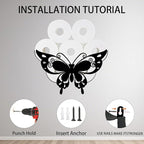 Lovely Butterfly Toilet Tissue Holder,Animal Paper Holders,Decorative Metal Papers Holder,Funny Toilet Animal Storage for Bathrooms,Bathroom Paper Organizer for Extra 8 Rolls Wall Mounted Art Decor