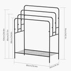 44" Extra Large Free Standing Towel Rack - 4 Tier Outdoor Pool Towel Holder, Versatile Blanket and Quilt Rack Stand for Living Room, Bathroom, Bedroom, Beach, Hot Tub, Gym and Pool Area Outside