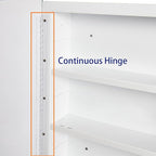 Plastic Medicine Mirror Cabinet for Bathroom, Surface and Recessed Mount