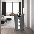 125L X-Large Laundry Basket, Freestanding Tall Clothes Hamper, Collapsible Laundry Bag, Dark Grey