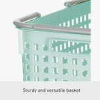 Like-it │SCB-5 │Daily use Inside or Outside. Movable Handles Make it Easy to Carry Around | Portable Large Basket for Kitchen, Laundry and Kids Room | 18.7 x 12.2 x 15.47 | White | 10.57 gal