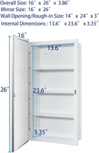 Plastic Medicine Mirror Cabinet for Bathroom, Surface and Recessed Mount