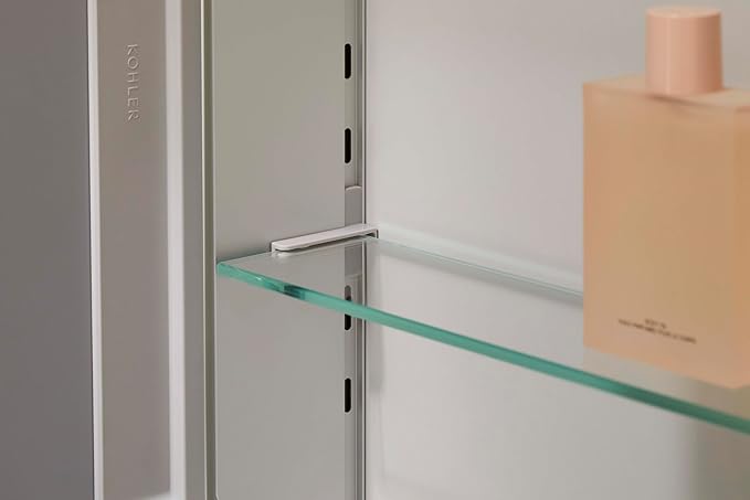 Kohler 55065-NA Embark Slim Two-Door Medicine Cabinet Mirror, Adjustable Shelves with Mirrored Doors, 35 in. W x 26 in. H