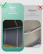 GarveeLife 10x20 ft Heavy-Duty Carport, Portable Garage with 200G Canopy Top - Waterproof and 200 Sidewall Curtains, Sandbags, and Reinforced Stakes for Carport, Outdoor Shade, and Event Use, Grey