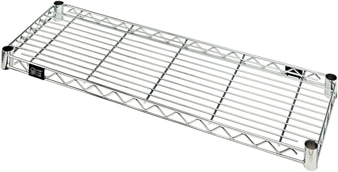 Quantum Storage Systems 2124C Extra Wire Shelf for 21" Deep Wire Shelving Unit, Chrome Finish, 800 Load Capacity, 1" H x 24" W x 21" D