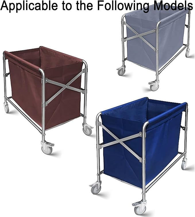 Laundry Cart with Wheels Replacement Bag, Waterproof and Removable Oxford Cloth Liner for Rolling Laundry Basket & Folding Basket Trolley(Black,77x60x44cm/30x24x17in)