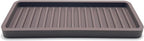 Happitasa Silicone Kitchen Sink Organizer Tray, Sponge Holder and Countertop Protector | Bathroom and Kitchen Soap Dish and Dispenser Tray (Dark Chocolate, 9"x3.5", 5.6 Ounces)