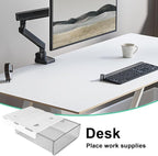 Self-adhesive Under Desk Drawer Organizer, Table Hidden Slide Out Large Storage Mounted Desktop Pencil Holder Tray Drawers for Office Home School Stationery Kitchen (Black)