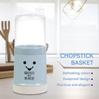 Cyrank Kitchen Utensil Holder, Chopsticks Holder Drying Rack with Lid and Removable Base Silverware Caddy Flatware Drying Rack Utensil Caddy Cutlery Storage Organizer