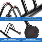 Metal Bike Storage Rack, Floor Stand for 3 Bicycles, Outdoor Loop Parking Holder for Garage, Shed (2 paragraph)