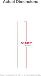 Metro 54UP Metro Site Select Chrome Plated Steel Mobile Post, 1" Diameter x 54-9/16" Height (Pack of 4)