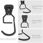 Housolution Bike Wall Mount with Fixed Hook, [6 Pack] Heavy Duty Bike Storage Rack, Bike Rack Vertical Stand for Garage - Easily Hang/Detach - with Screws Iron Bike Hanger Brackets