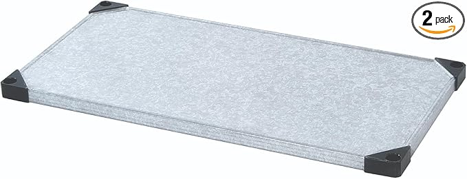 QUANTUM STORAGE SYSTEMS 2460SG-2 Solid Add-On Shelf Galvanized Steel 60" W x 24" D 2 Pack