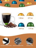 Coffee Pod Holder Drawer Organizer Capsules Storage Organizer with Sliding Drawer Compatible For Pods, Holds up to 56 Small or 28 Big Pods Black